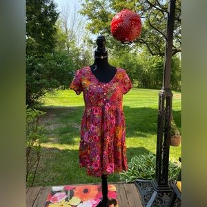 Dress casual size Large- Component 100% Rayon hand wash cold - new with tag .